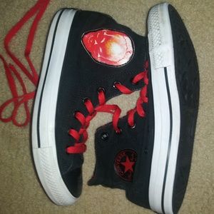 Red/ Black Sabbath Converse